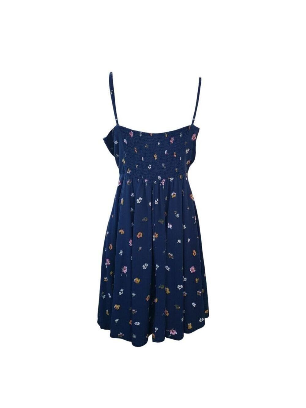 GAP Womens Sleeveless Navy Floral V Neck Knee Length Dress Medium - Picture 4 of 8
